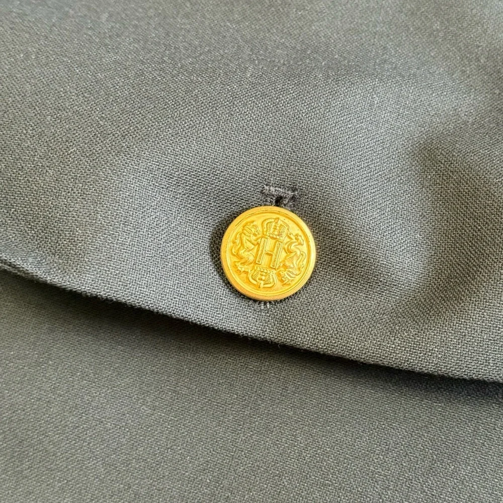 Haggar Black Label Classic Navy Blazer with Gold Buttons Men’s 44R Worsted Wool